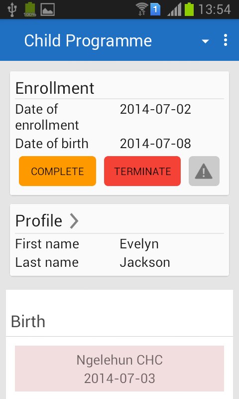 DHIS 2 Tracker Capture APK screenshot 1