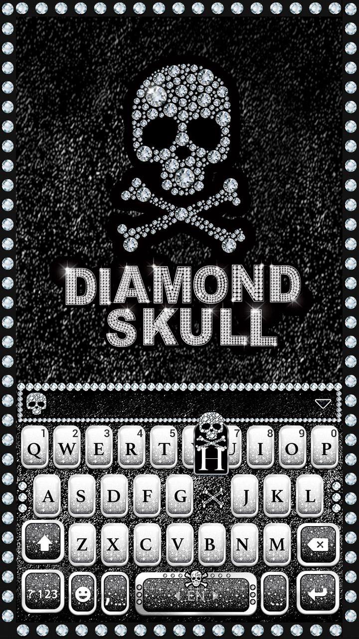 Diamond Skull Kika Keyboard APK screenshot 1