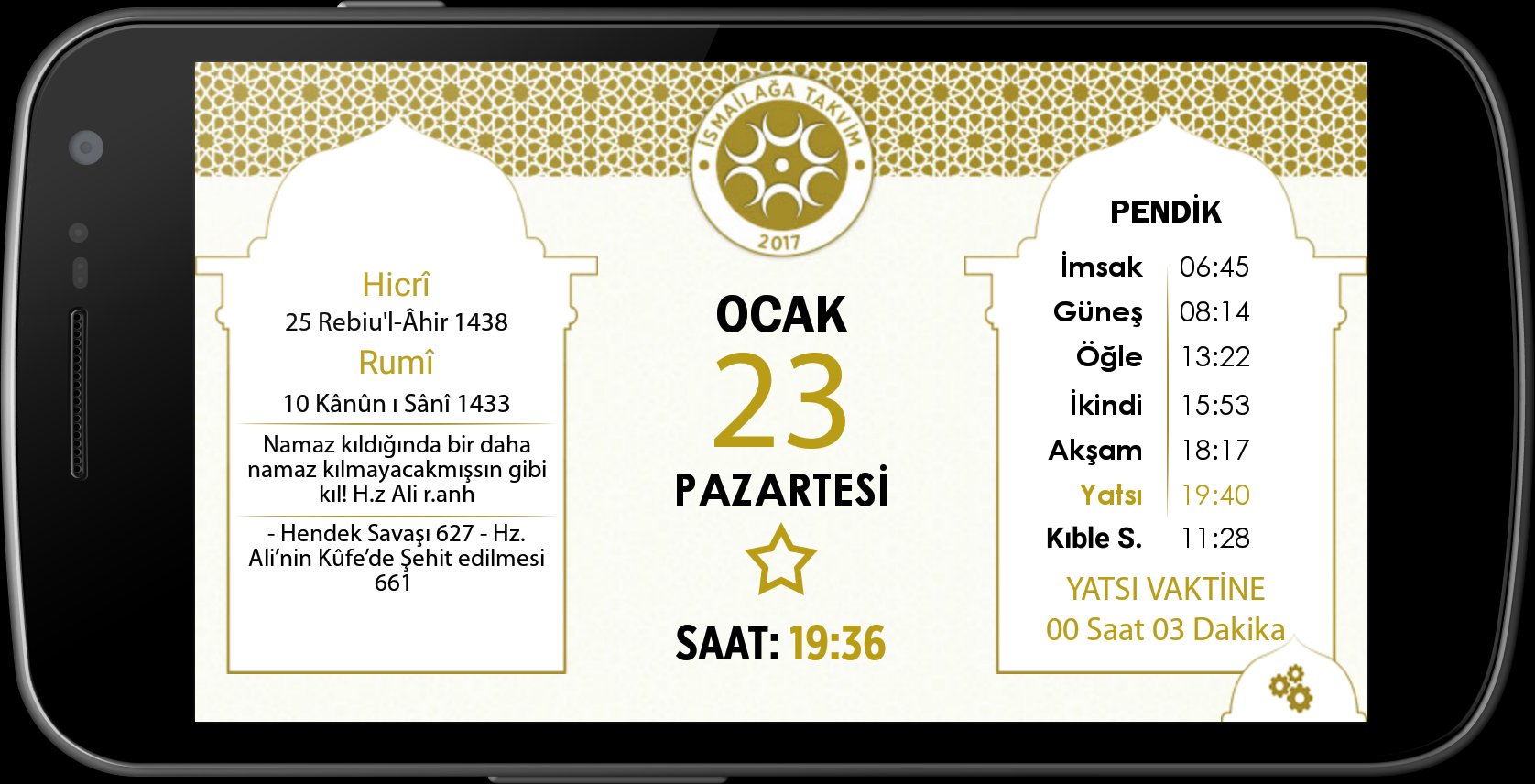 İsmailağa Takvim APK screenshot 1