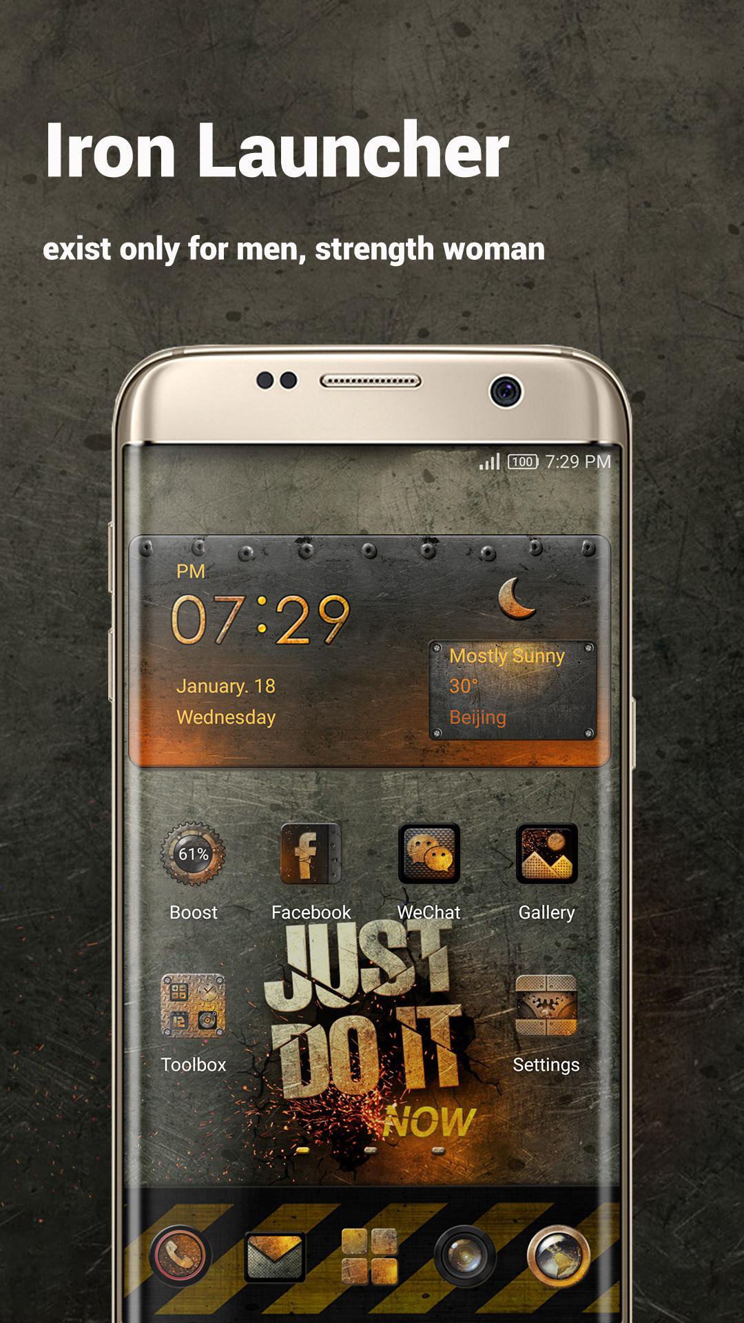 Iron Burn Launcher For Man APK screenshot 1