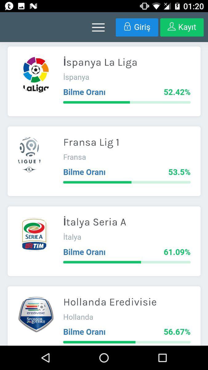 Futbostatik - Banko Tahminler APK screenshot 1