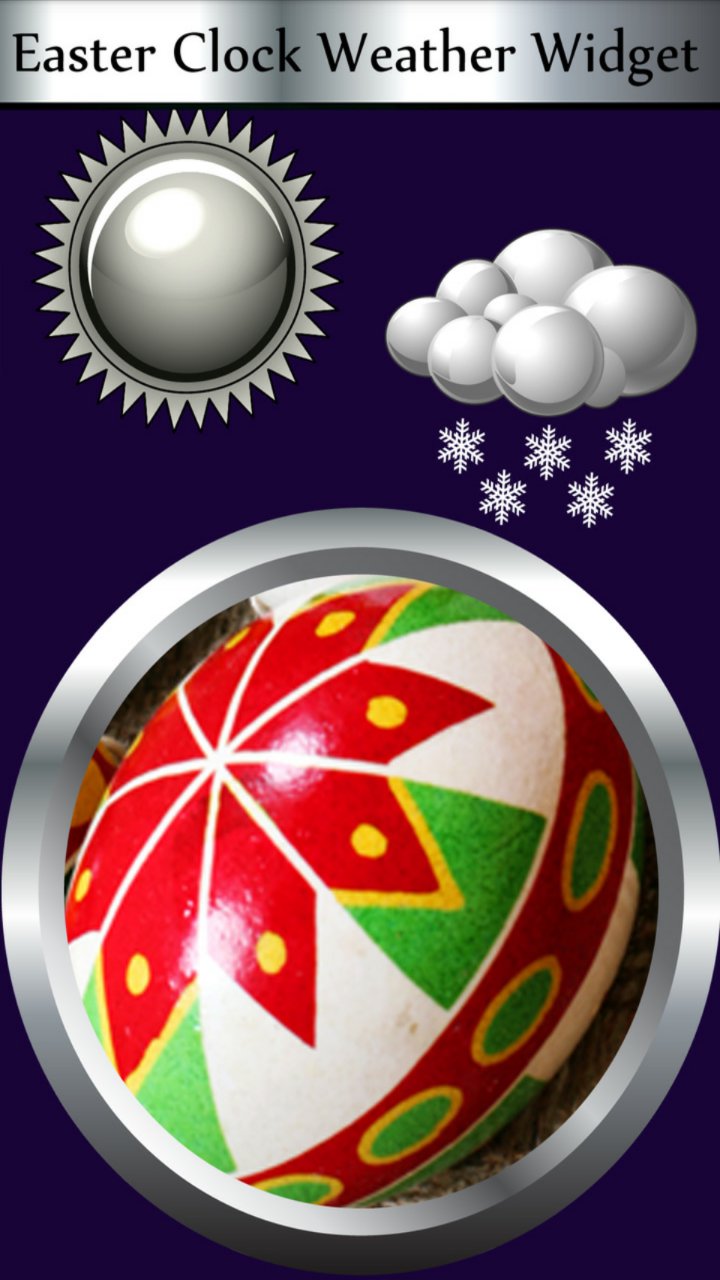 Easter Clock Weather Widget APK screenshot 1