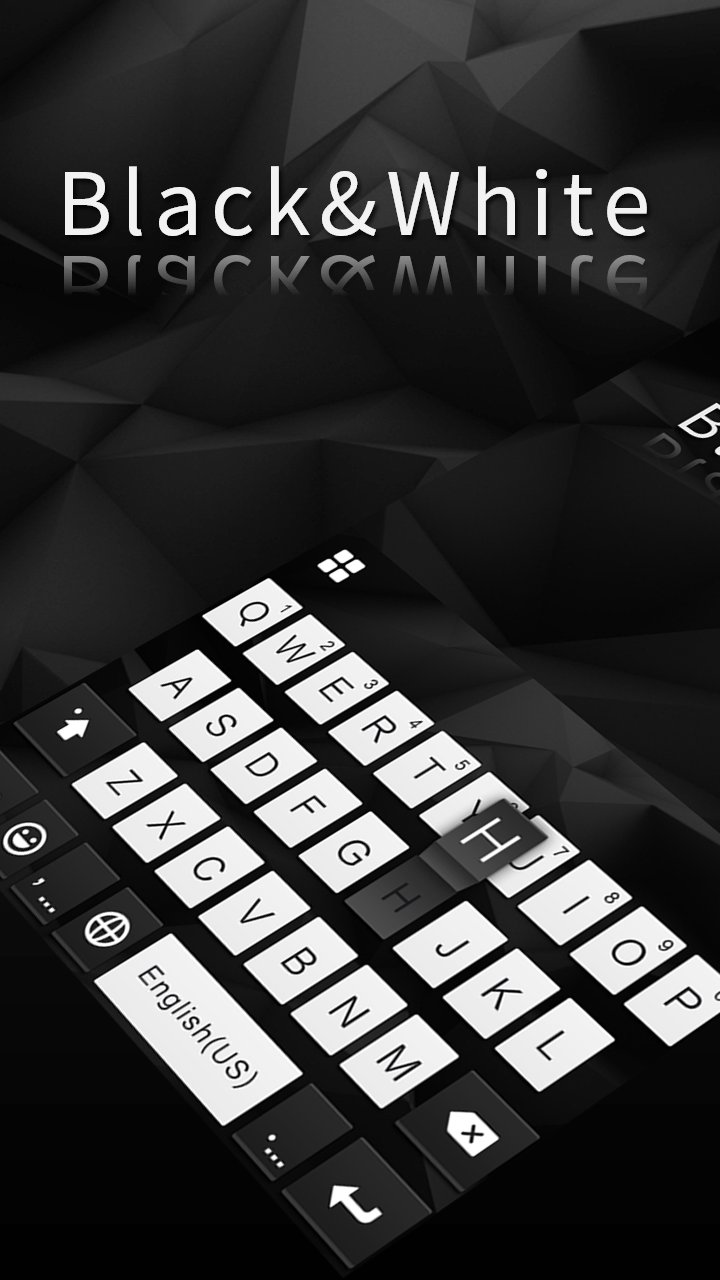 Black & White Keyboard Theme APK screenshot 1