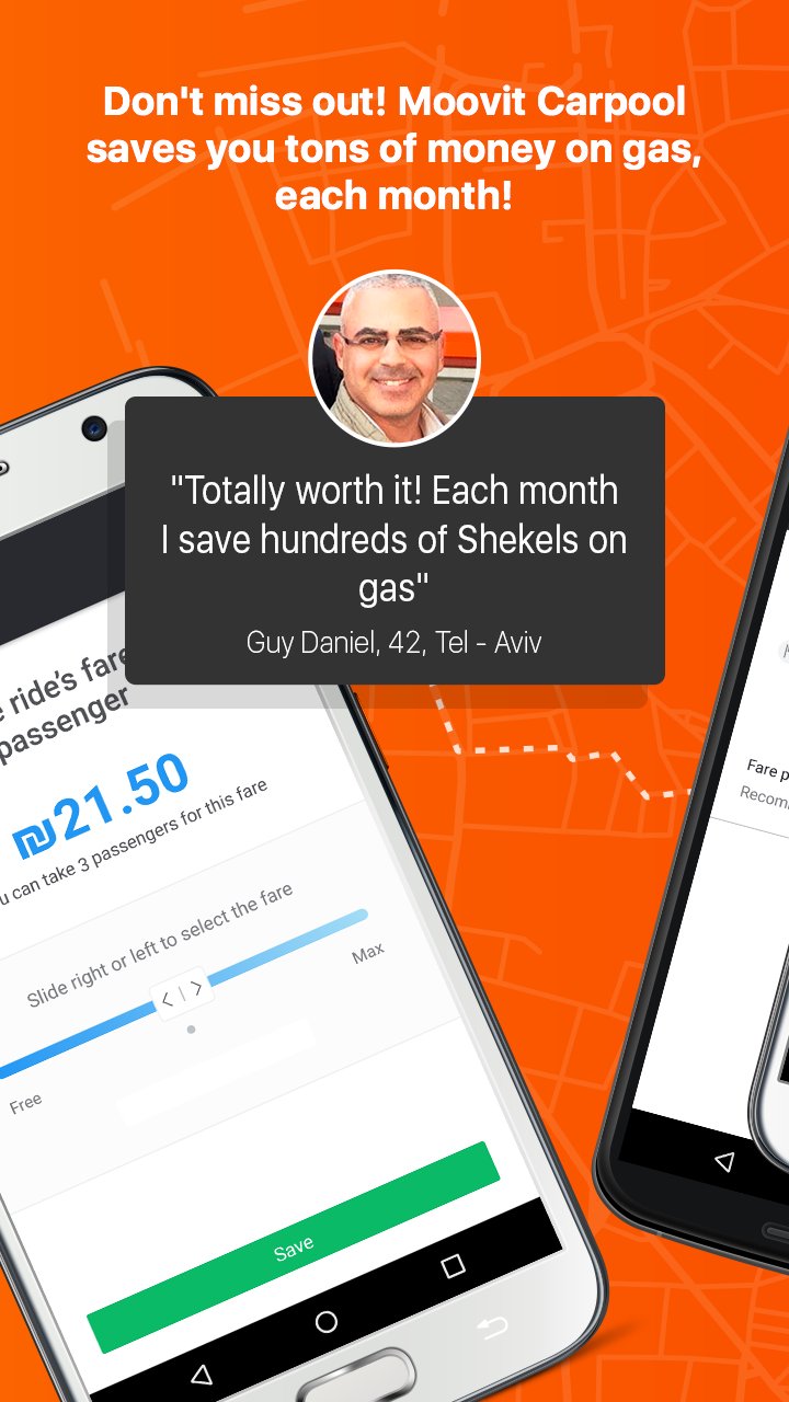 Moovit Carpool for Drivers APK screenshot 1