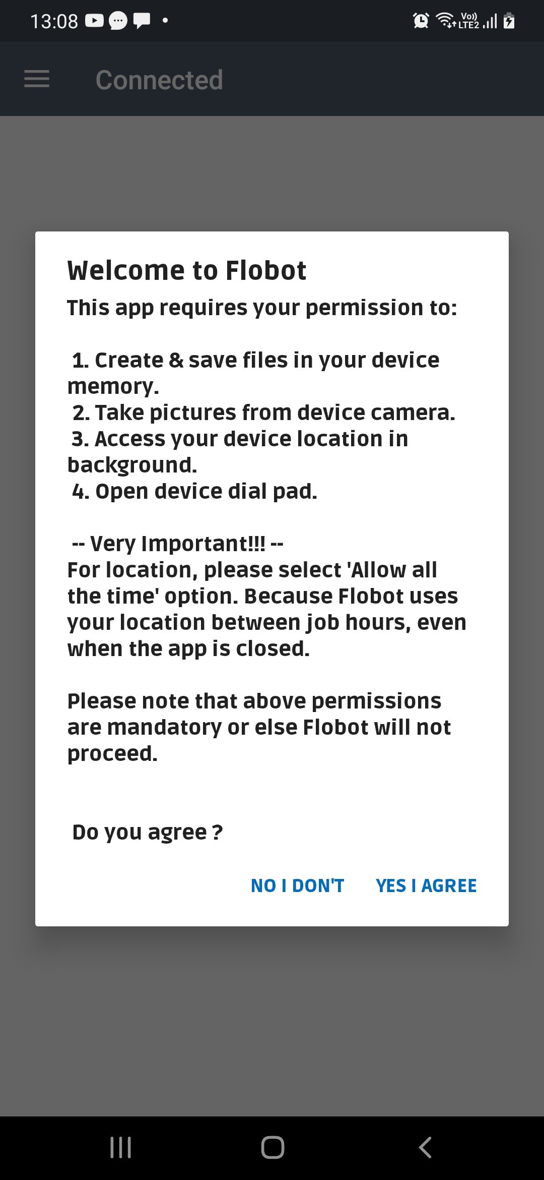 Flobot Saha Servis uygulaması MUAYENE screenshot 1