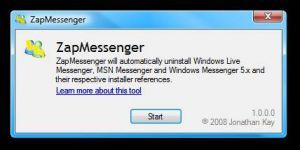 ZapMessenger Messenger Kaldırma Programı 1.0.0