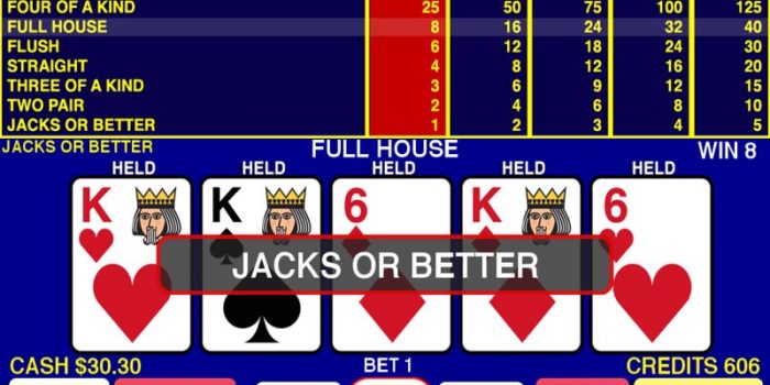 Vale veya Daha Video Poker MUAYENE